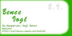 bence vogl business card